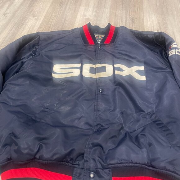 VINTAGE MAJESTIC COOPERSTOWN COLLECTION CHICAGO WHITE SOX SATIN JACKET SIZE XL - Picture 2 of 9